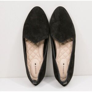 Birdies Black Suede Pointed Toe Flats Women's Size 8 Comfort Loafers